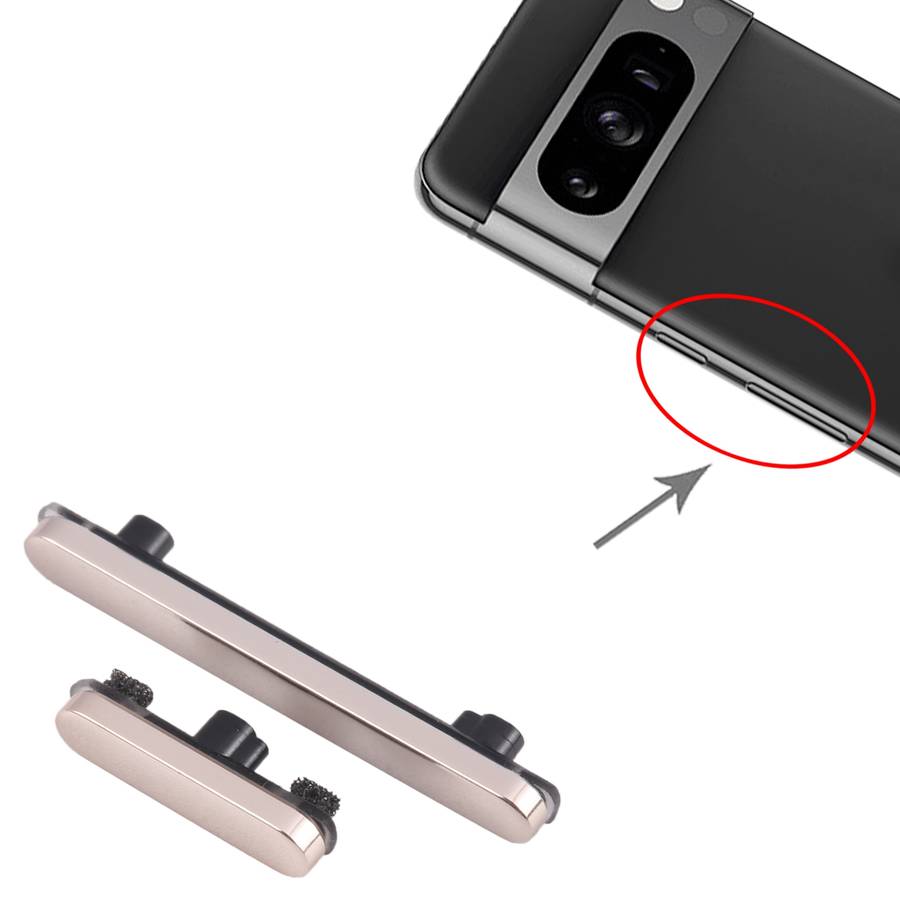 For Google Pixel 8 Pro Power Button + Volume Control Button (Black)