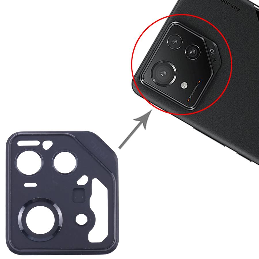 For Asus ROG Phone 8 Pro AI2401 AI2401_A Original Rear Camera Frame (Black)
