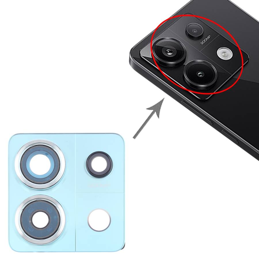 For Xiaomi Redmi Note 13 Pro 5G Back Camera Lens Frame (Black)