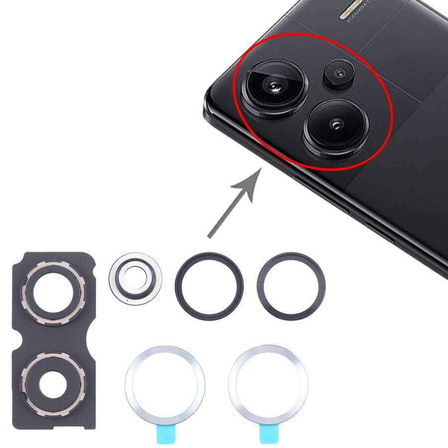 For Xiaomi Redmi Note 13 Pro+ Back Camera Lens Frame (Black)