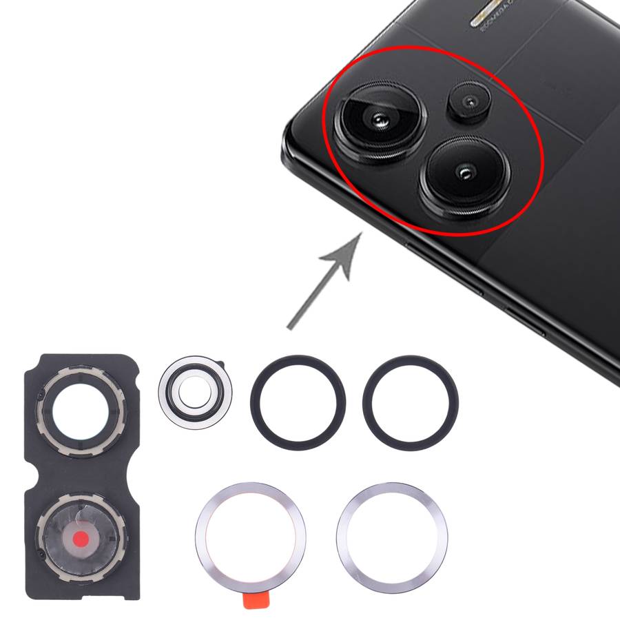 For Xiaomi Redmi Note 13 Pro+ Back Camera Lens Frame (Black)
