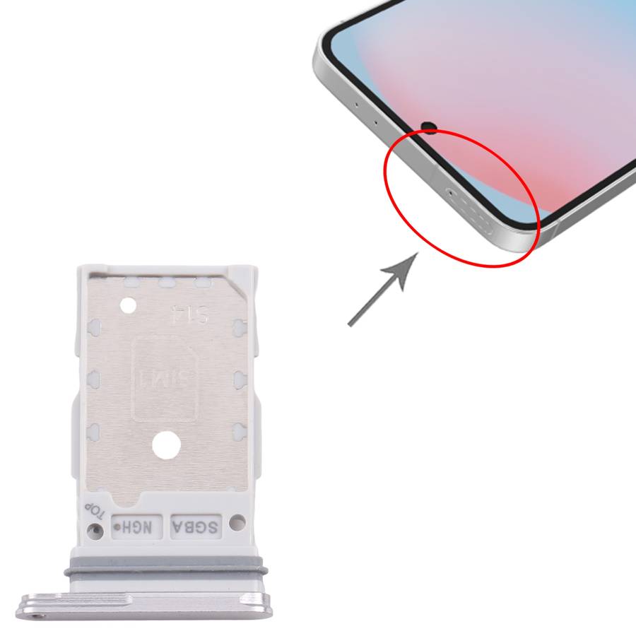 For Samsung Galaxy S24 FE SM-S721B Original SIM Card Tray + SIM Card Tray (Graphite Black)