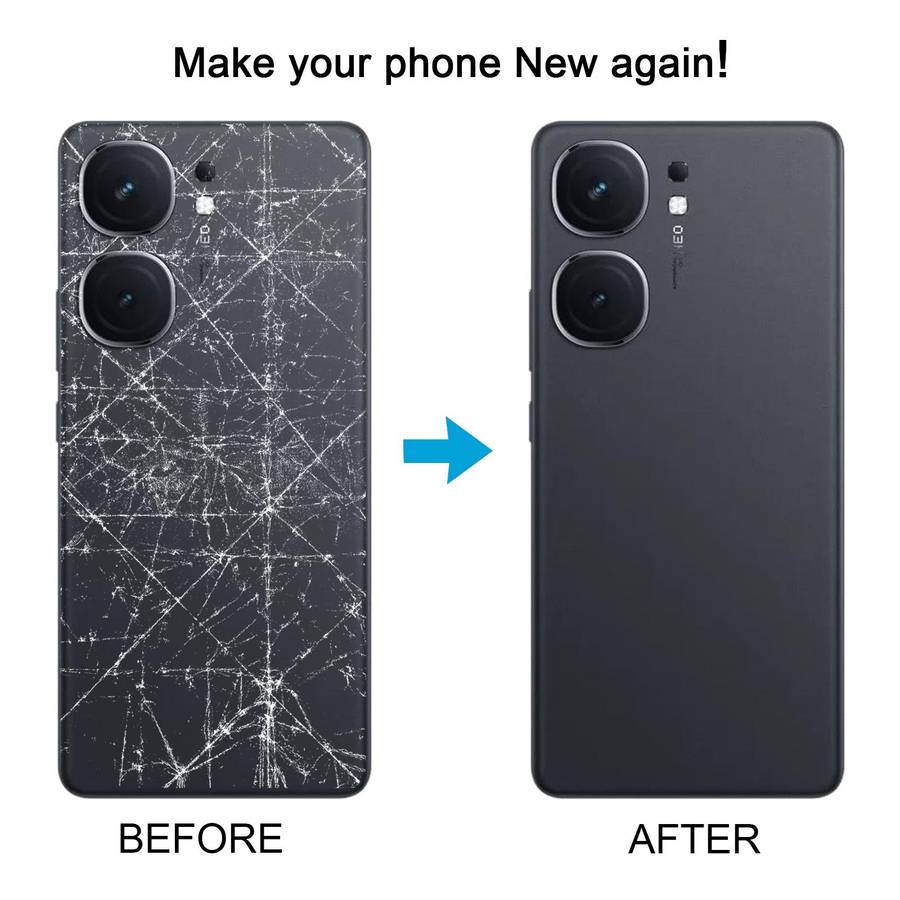 For vivo iQOO Neo9 Pro Battery Back Cover with Camera Lens Cover(Black)