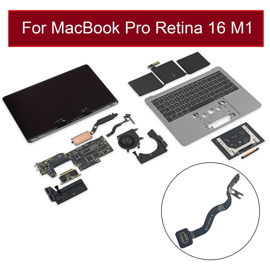 821-03114-A LCD Screen Cover Angle Sensor Sleep Cable for MacBook Pro Retina 16 M1 A2485 EMC3651 202