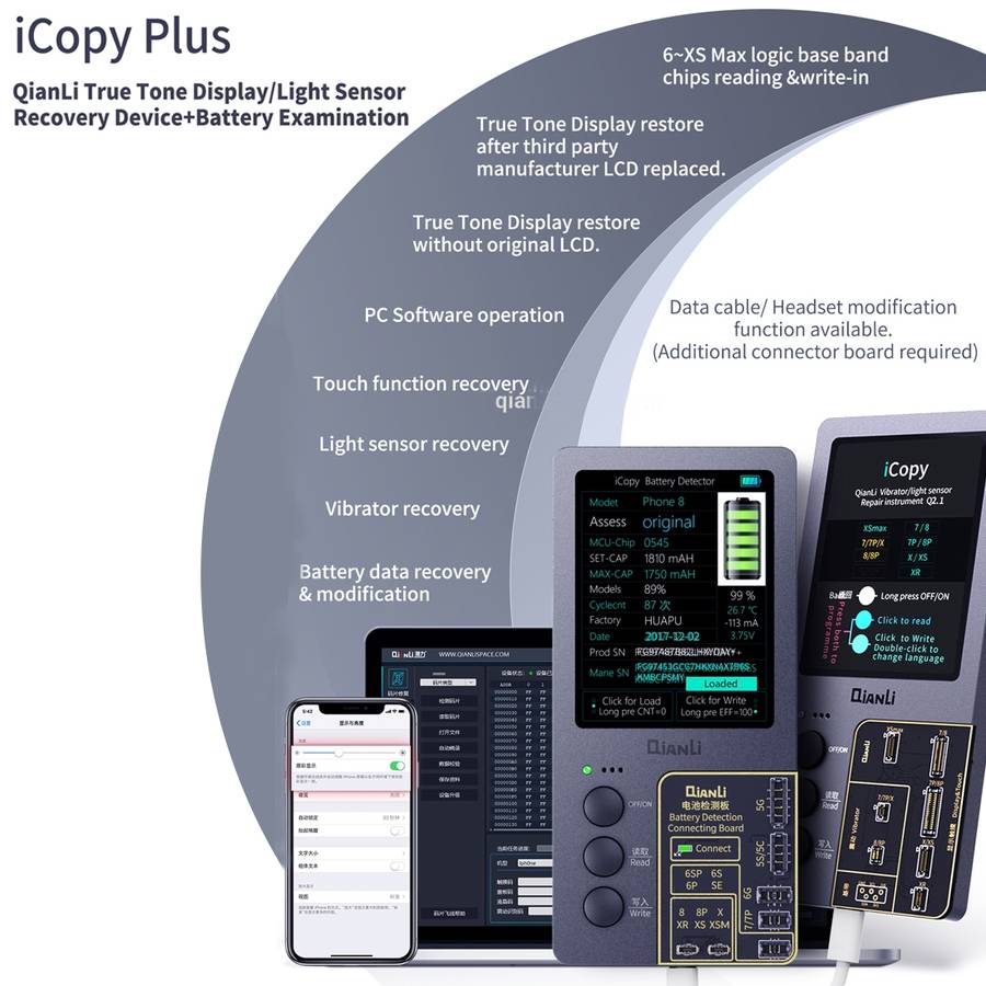 Qianli iCopy Plus 3 in 1 LCD Screen Original Color Repair Programmer For iPhone