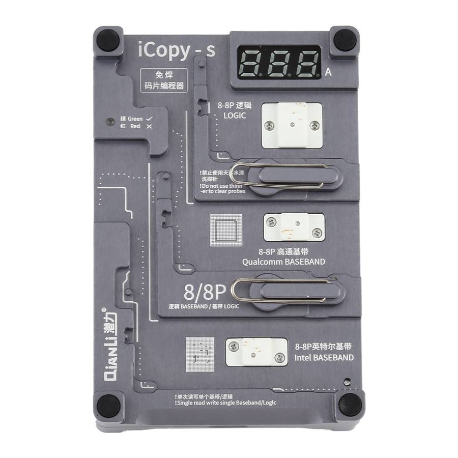 Qianli iCopy-S Double Sided Chip Test Stand 4 in1 Logic Baseband EEPROM Chip Non-removal For iPhone