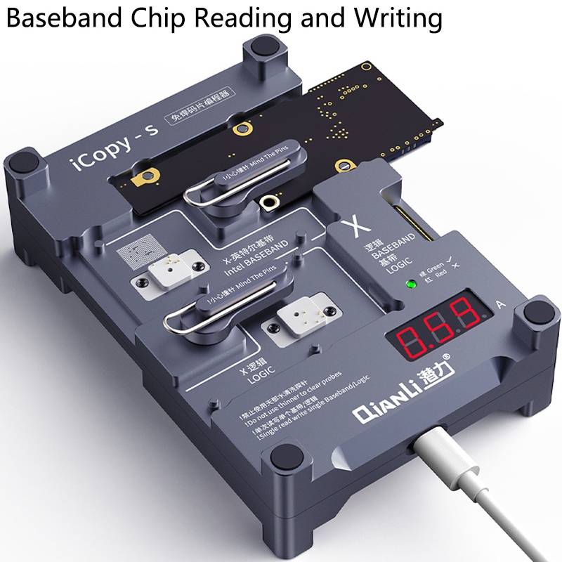 Qianli iCopy-S Double Sided Chip Test Stand 4 in1 Logic Baseband EEPROM Chip Non-removal For iPhone