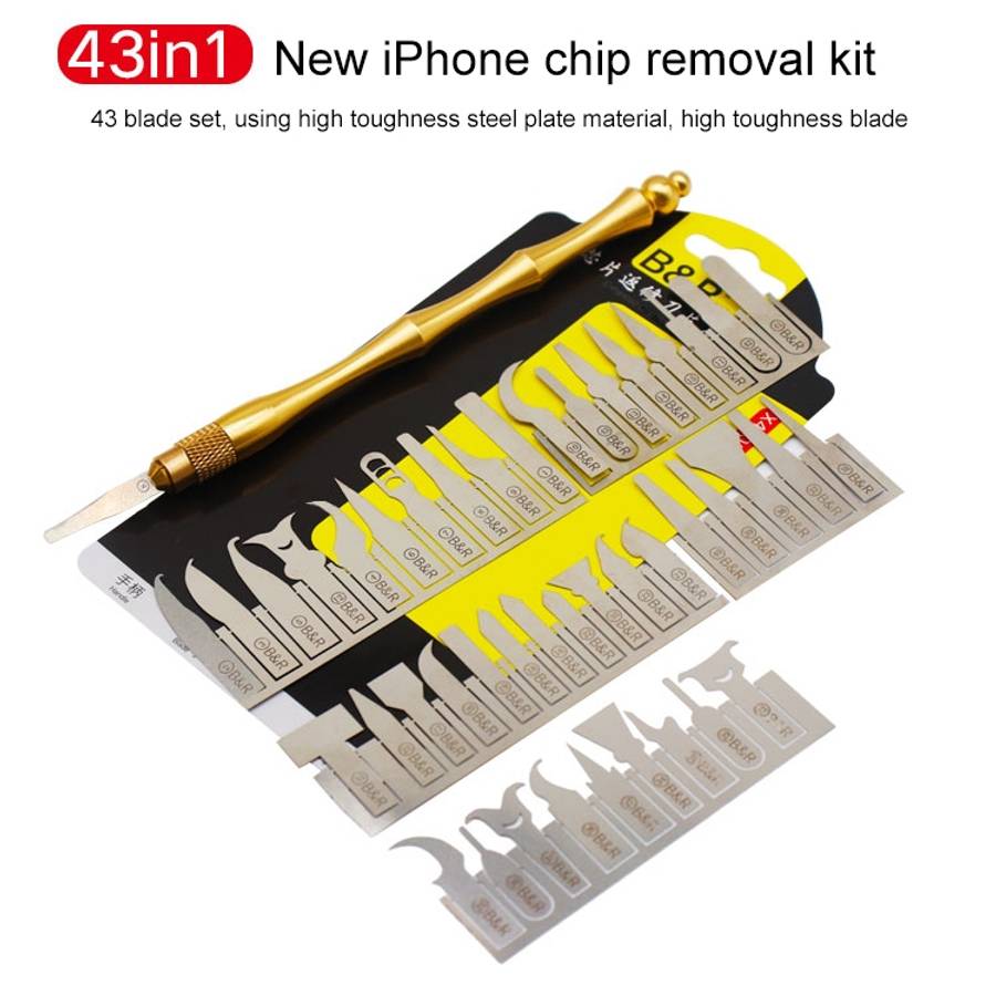 B&R X4301 43 in 1 Multi-Function CPU Glue Disassemble Knife Set