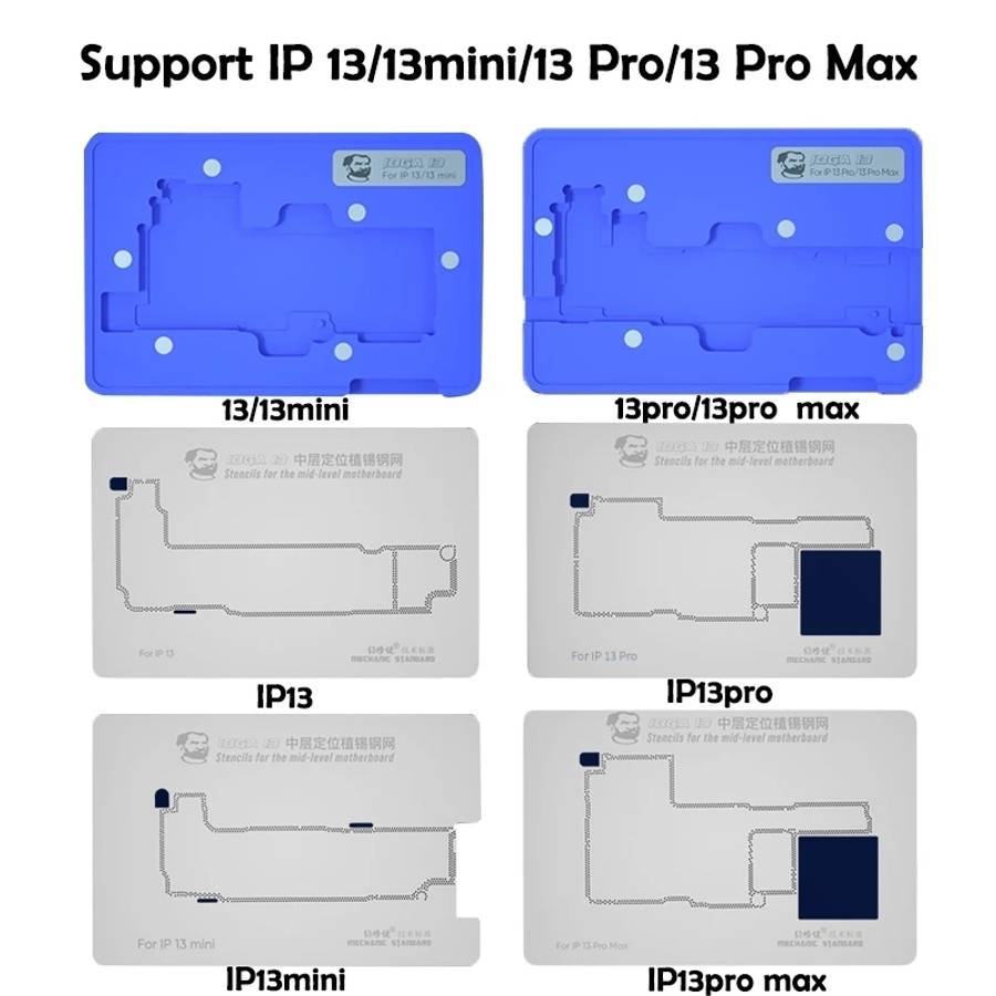 Mechanic iBGA 13 BGA Reballing Stencil Platform for iPhone 13~13 Pro Max