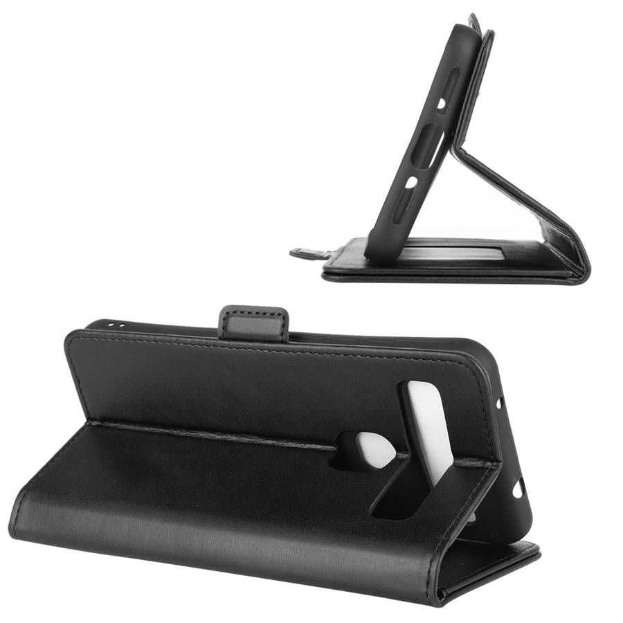 For TCL 10L Dual-side Magnetic Buckle Horizontal Flip Leather Case with Holder & Card ... (Black)