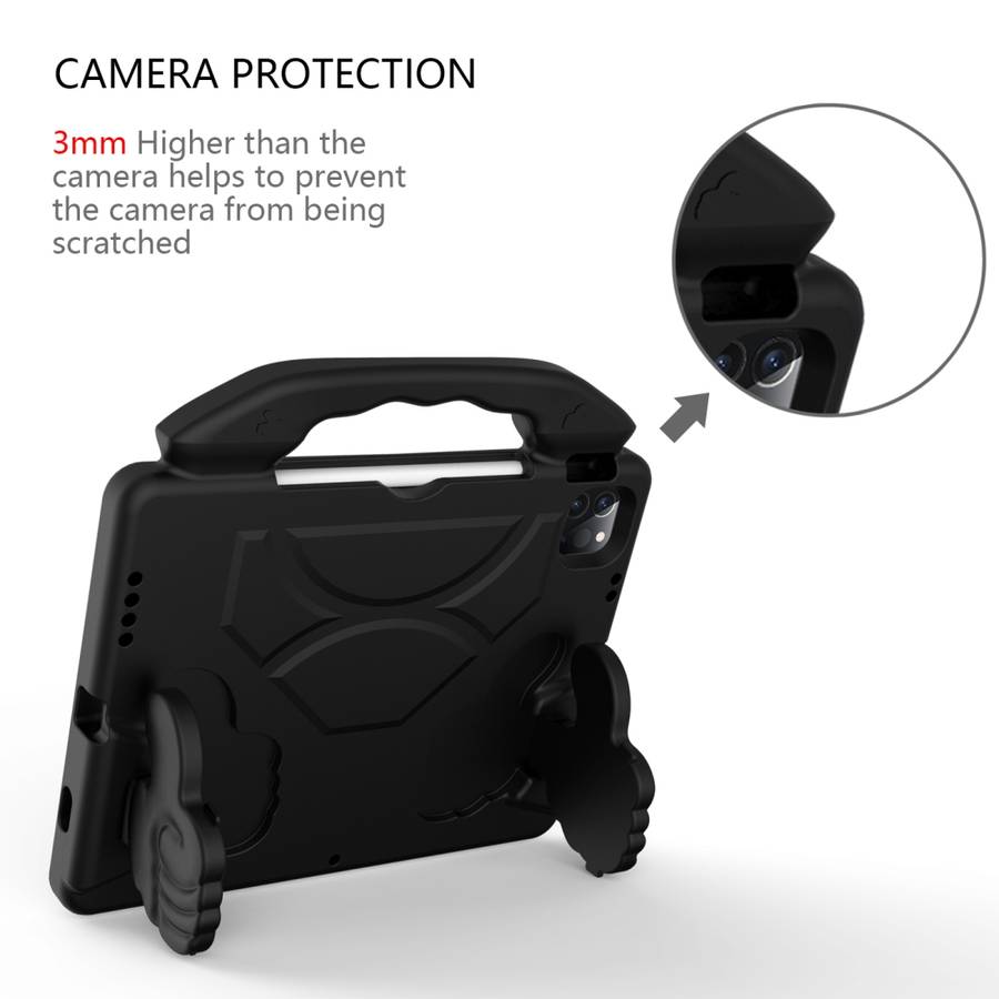 For iPad Pro 11 2020 EVA Shockproof Tablet Case with Thumb Bracket(Black)