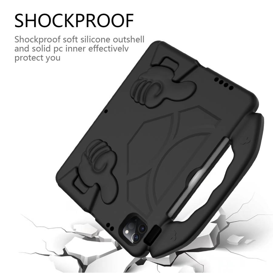 For iPad Pro 11 2020 EVA Shockproof Tablet Case with Thumb Bracket(Black)