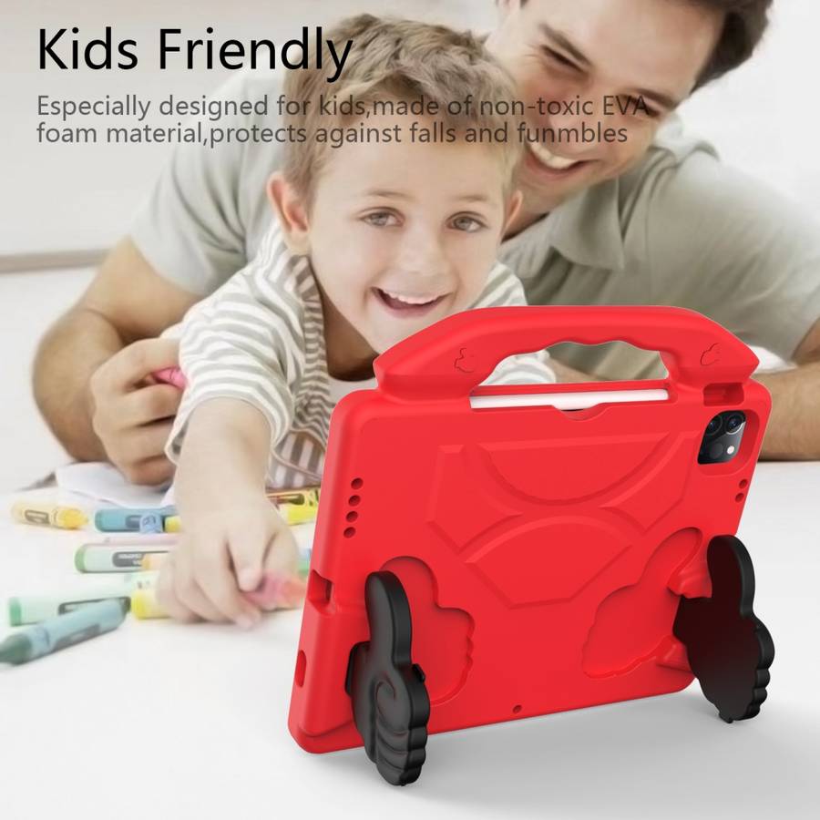 For iPad Pro 11 2020 EVA Shockproof Tablet Case with Thumb Bracket(Red)