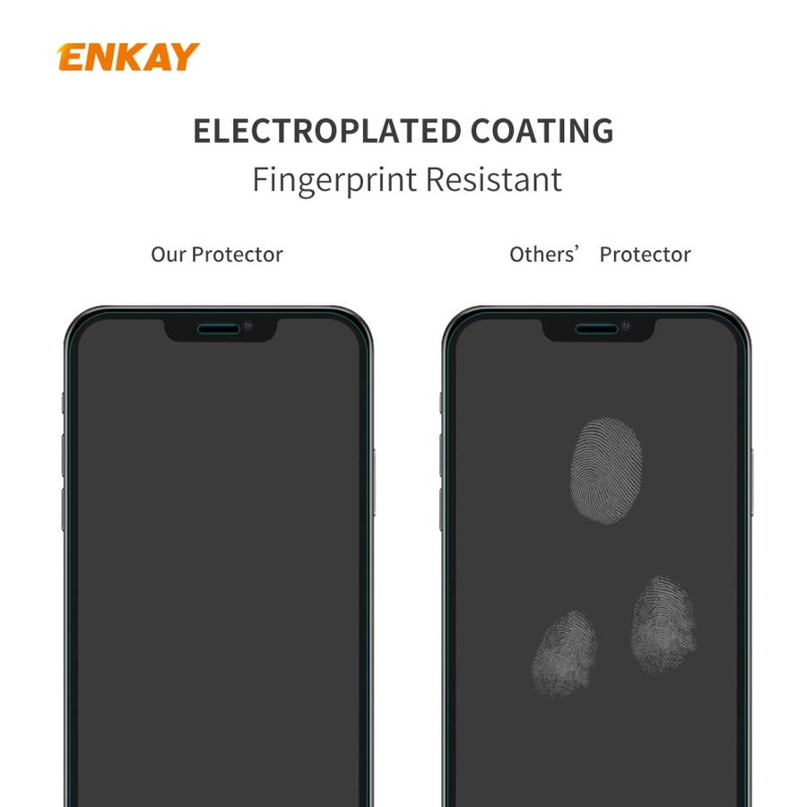 For iPhone 12 / 12 Pro 2pcs ENKAY Hat-Prince 0.26mm 9H 2.5D Curved Edge Explosion-proof Tempered G