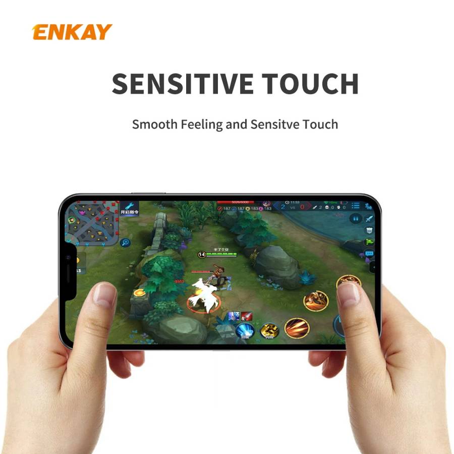 For iPhone 12 / 12 Pro 2pcs ENKAY Hat-Prince 0.26mm 9H 2.5D Curved Edge Explosion-proof Tempered G