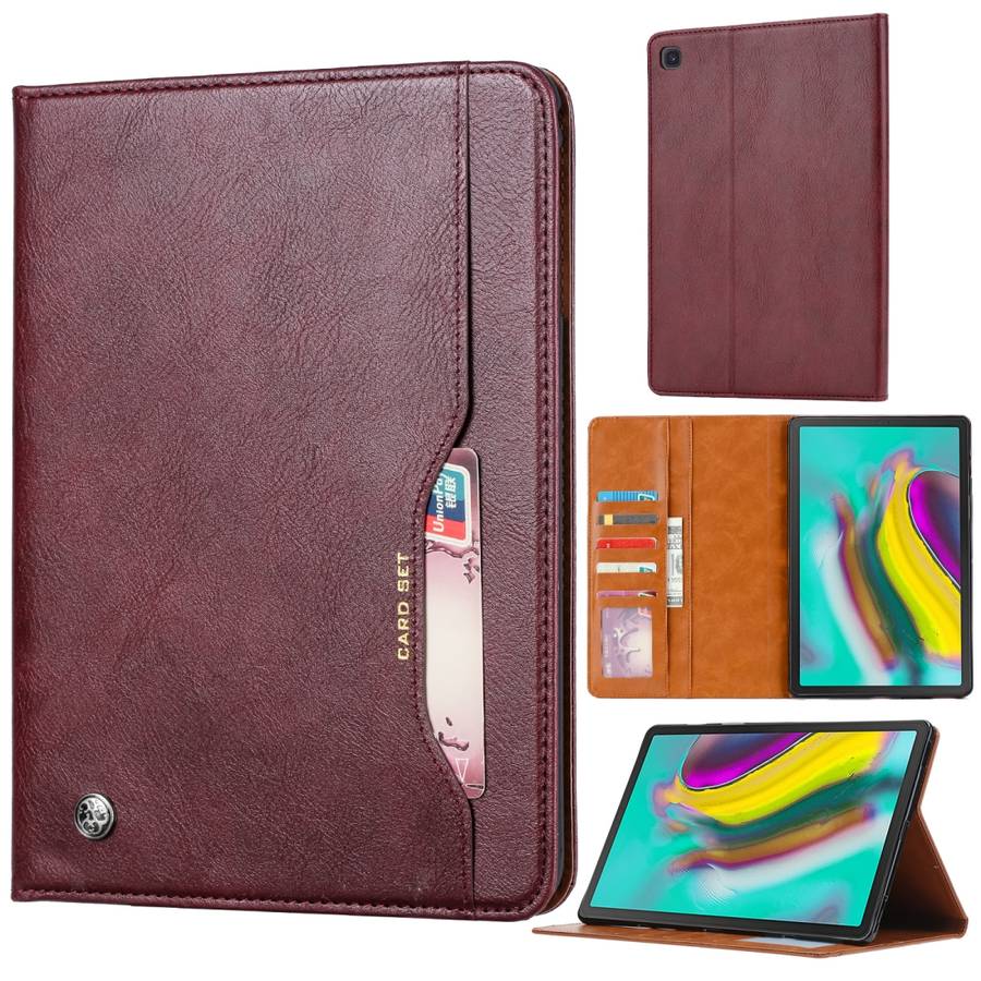 Knead Skin Texture Horizontal Flip Leather Case for Galaxy Tab S5e 10.5 T720 / T725 ... (Wine Red)
