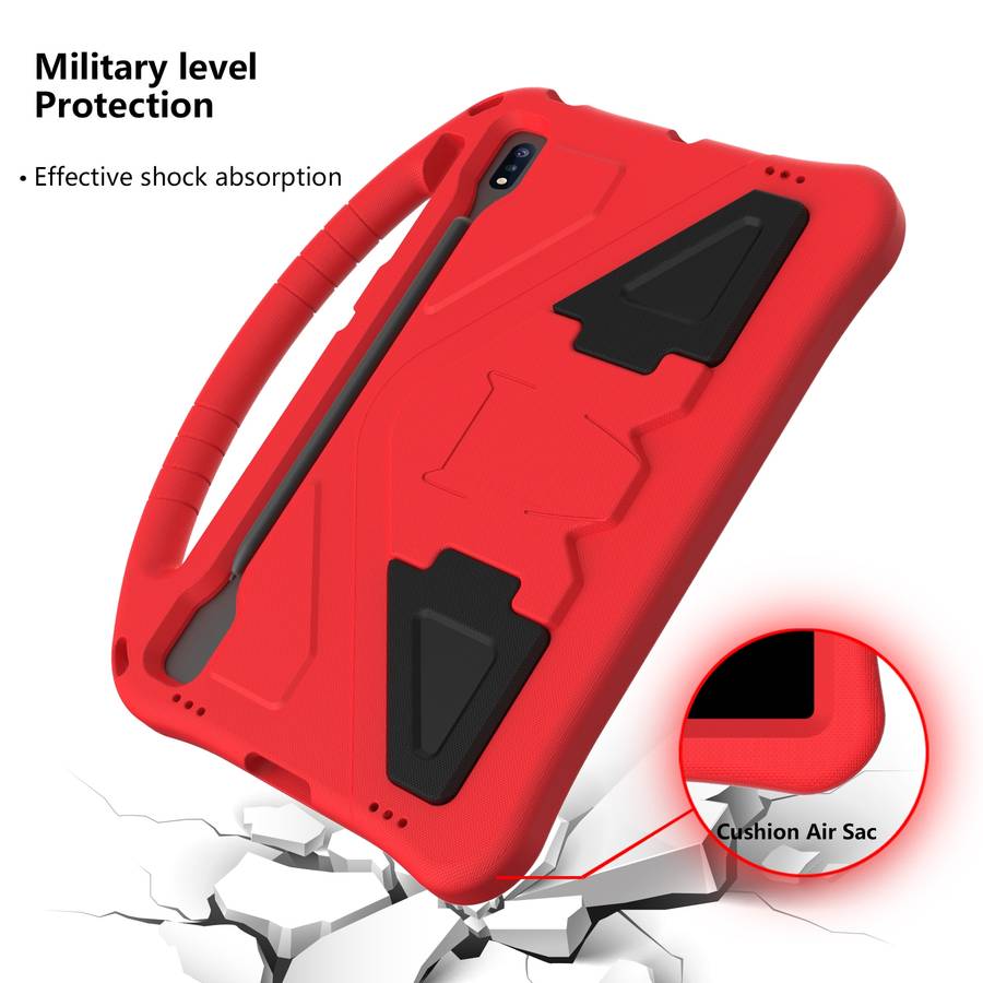 For Huawei MatePad Pro 12.6 2021 EVA Flat Anti Falling Protective Case Shell with Holder(Red)