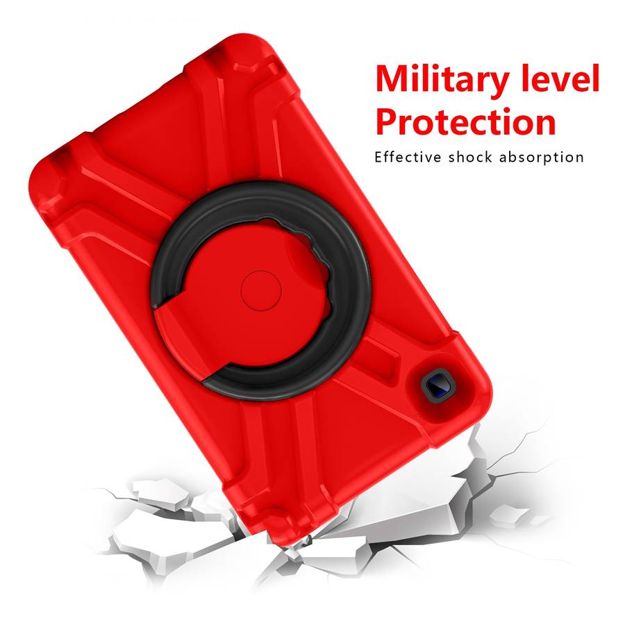 For Galaxy Tab A7 Lite T220/T225 PC + Silicone Shockproof Combination Case with 36 ... (Red+Black)