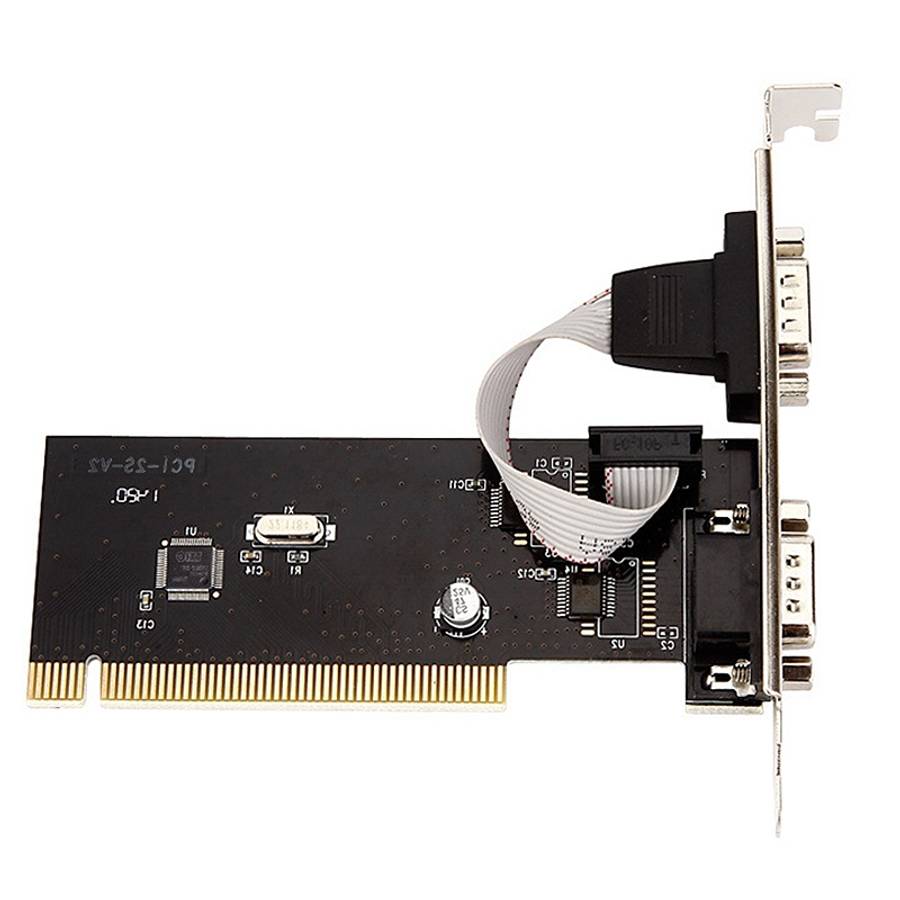 RS232 Serial Port TX382B 2 Port Pci to 9 Pin Com Riser Card Adapter with Tracking Number