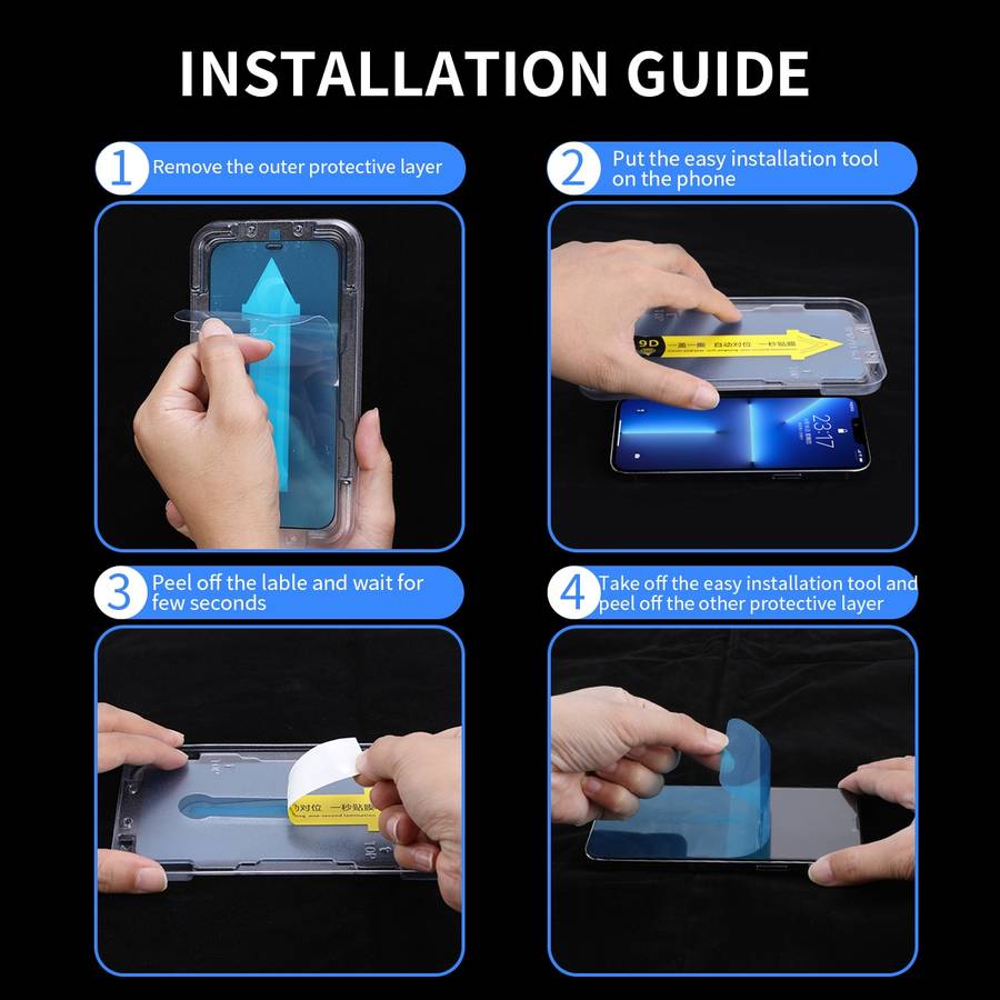 For iPhone 13 / 13 Pro ENKAY Quick Stick Eye-protection Tempered Glass Film