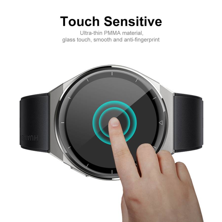 10 PCS For Huawei Watch GT 3 Pro 46mm ENKAY 3D Full Coverage Soft PC Edge + PMMA HD Screen Watch F