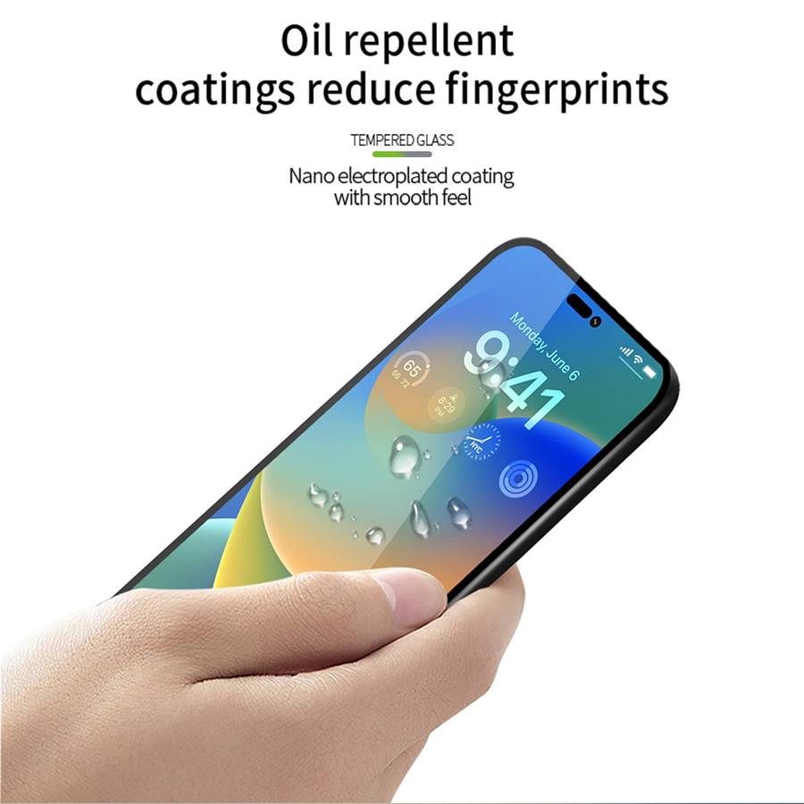 For iPhone 14 PINWUYO 9H 2.5D Full Screen Tempered Glass Film(Black)