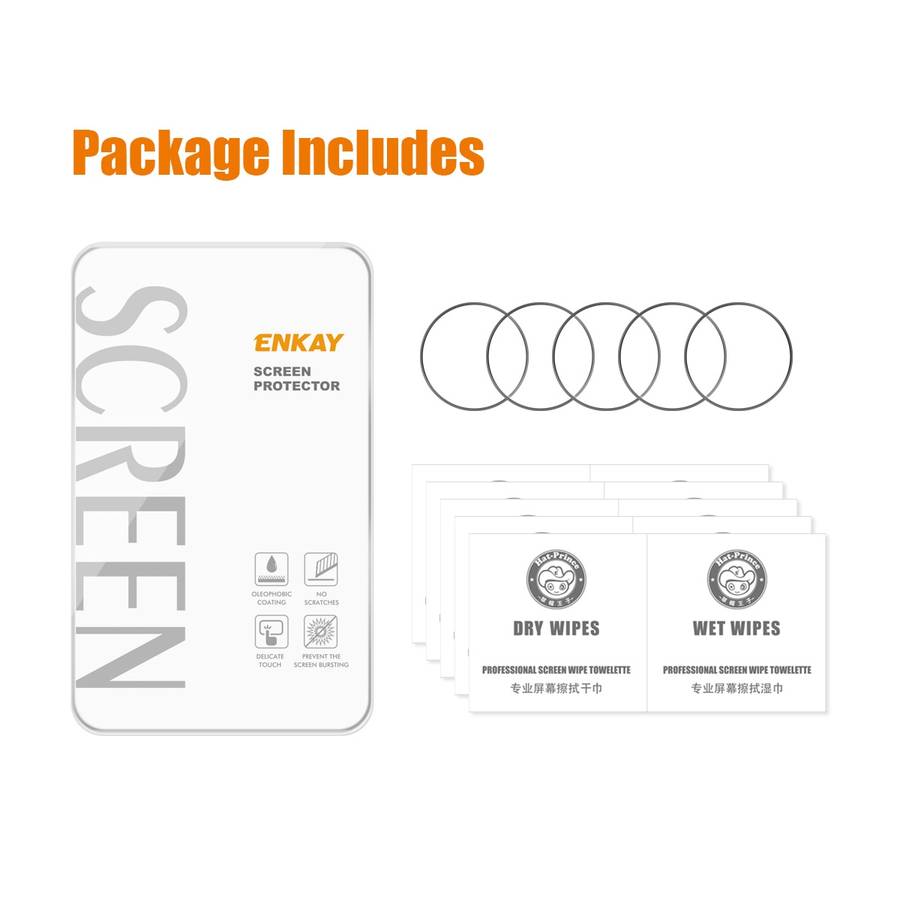 5 PCS For Samsung Galaxy Watch5 Pro 45mm ENKAY 3D Full Coverage HD Screen Protector Film