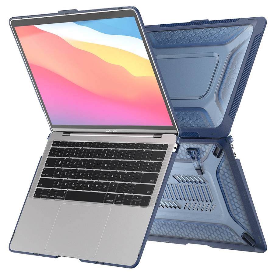 For MacBook Pro 13.3 A2251/A2289/A2338 ENKAY Hat-Prince 3 in 1 Protective Bracket Case ... (Black)