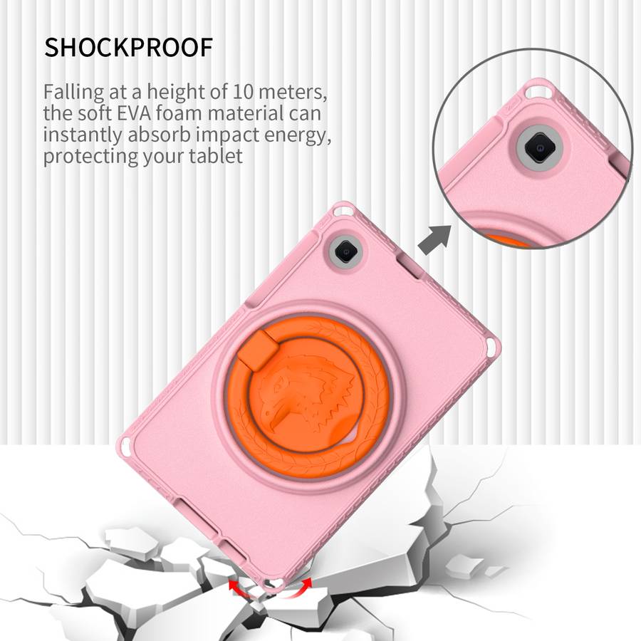 For Samsung Galaxy Tab A7 Lite T220/T225 2020 EVA Hybrid PC Shockproof Tablet Case with ... (Pink)