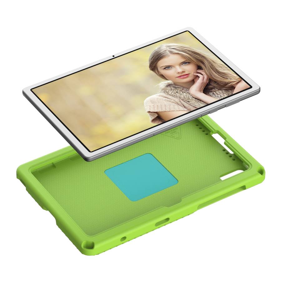 For Samsung Galaxy Tab S6 Lite 2024 EVA Hybrid PC Shockproof Tablet Case with Frame(Grass Green