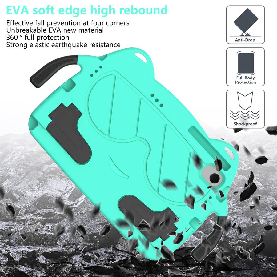 For Huawei Matepad Pro 10.8 2021/2019 Ice Baby EVA Shockproof Hard PC Table ... (Mint Green+Black)
