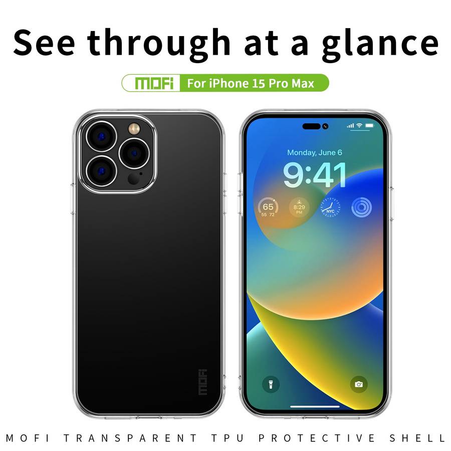 For iPhone 15 Pro Max MOFI Ming Series Ultra-thin TPU Phone Case(Transparent)