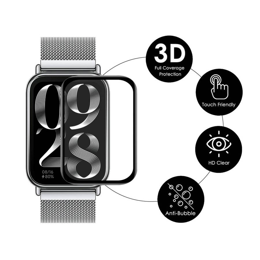 For Xiaomi Mi Band 8 Pro 5pcs ENKAY ENKAY 3D Full Coverage Soft PC Edge PMMA HD Screen Film