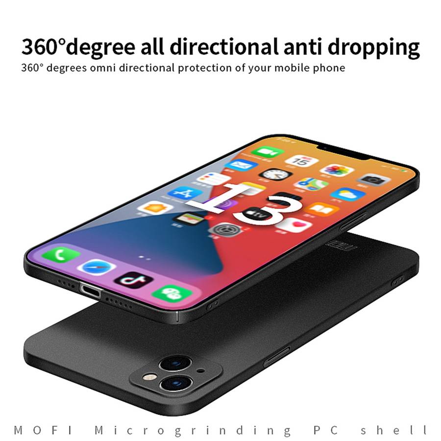 For iPhone 15 Plus MOFI Fandun Series Frosted PC Ultra-thin All-inclusive Phone Case(Black)