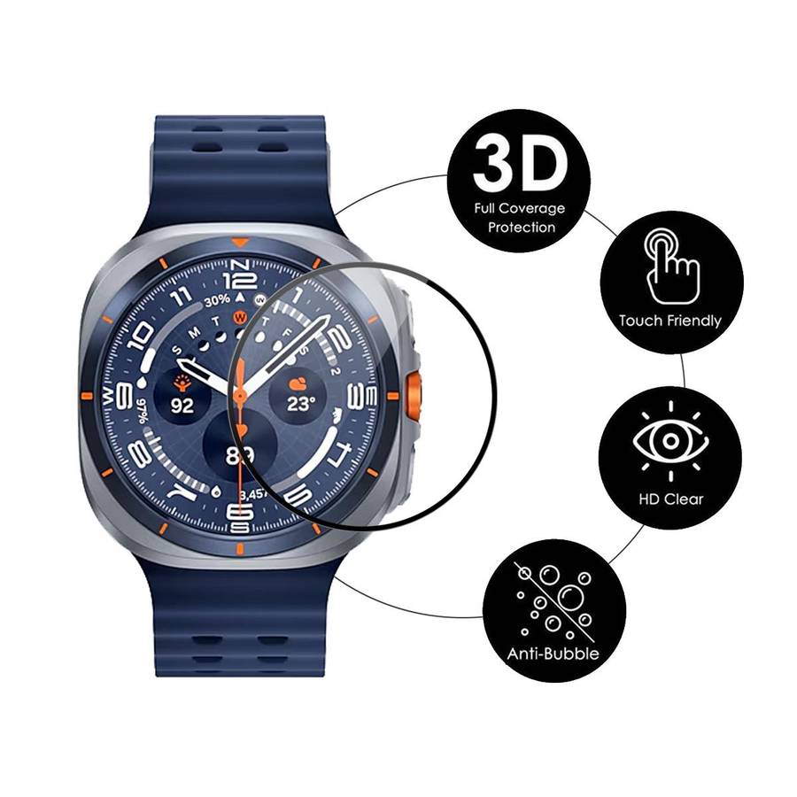 For Samsung Galaxy Watch Ultra 47mm / Ultra 2025 10pcs ENKAY 3D Full Coverage Soft PC Edge PMMA HD