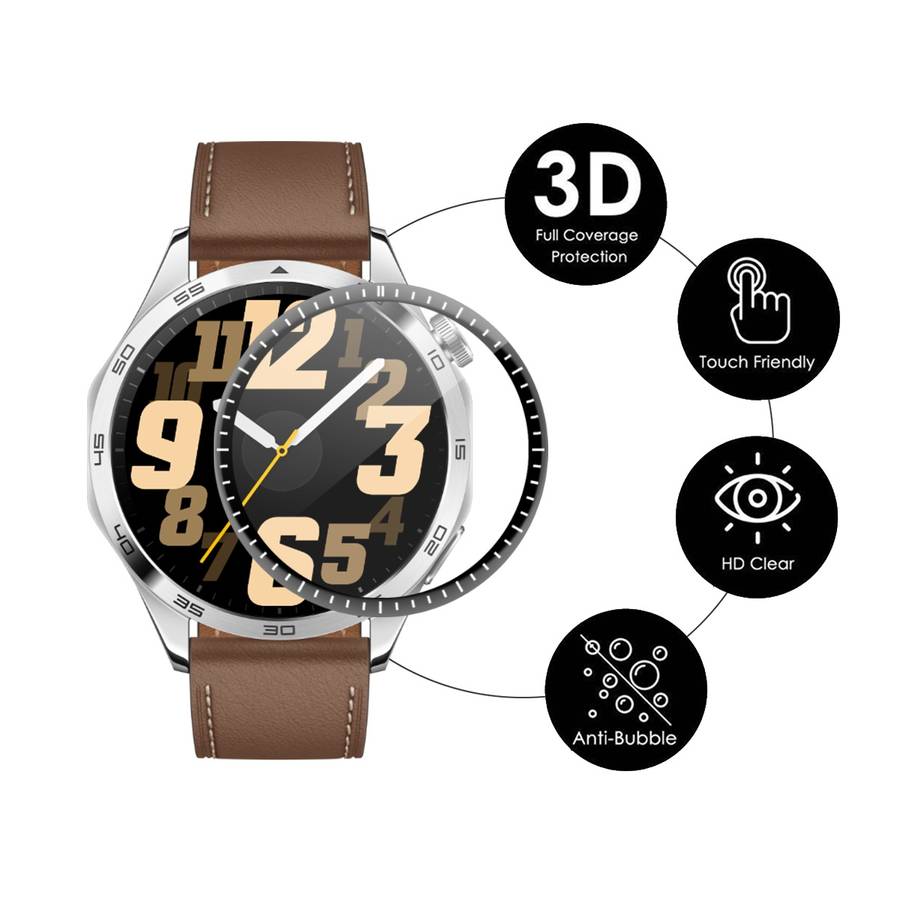 For Huawei Watch GT 4 46mm 10pcs ENKAY 3D Full Coverage Soft PC Edge PMMA HD Screen Film