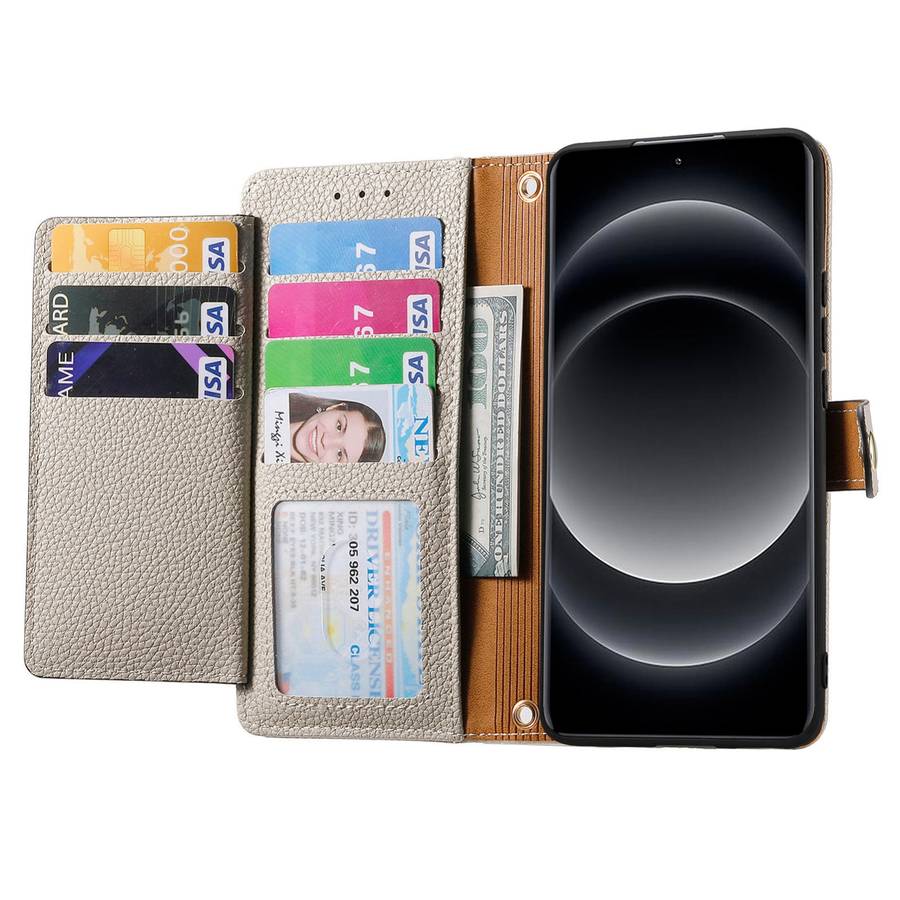 For Xiaomi 14 Ultra Love Zipper Lanyard Leather Phone Case(Gray)