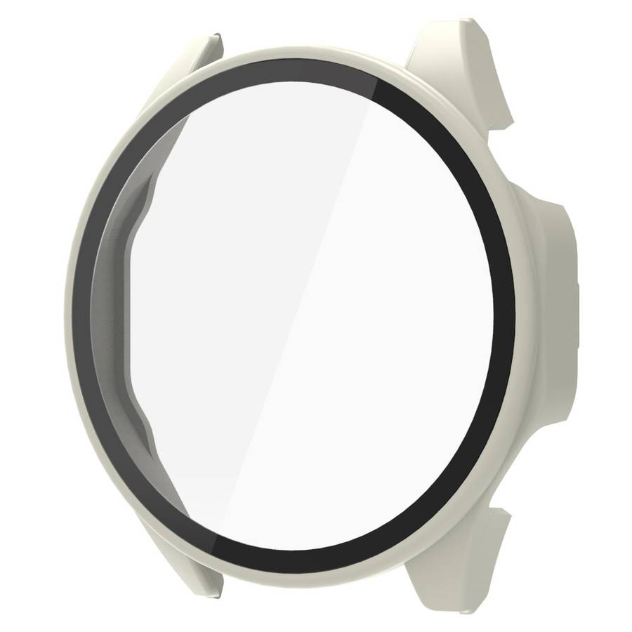 For Huawei Watch GT 4 46mm PC + Tempered Film Integrated Watch Protective Case(Ivory White)