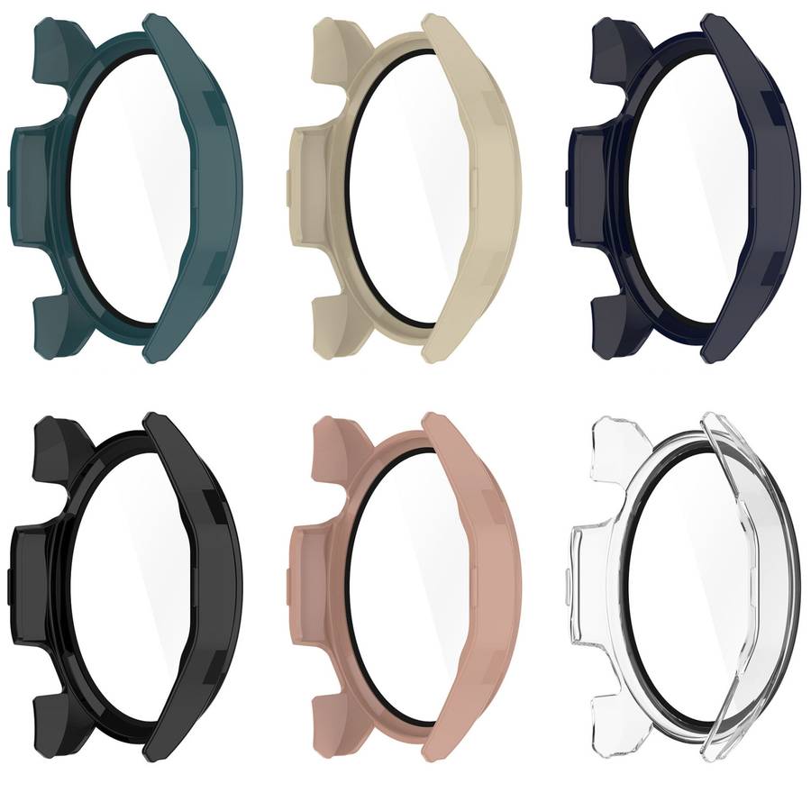 For Huawei Watch GT 4 46mm PC + Tempered Film Integrated Watch Protective Case(Black)