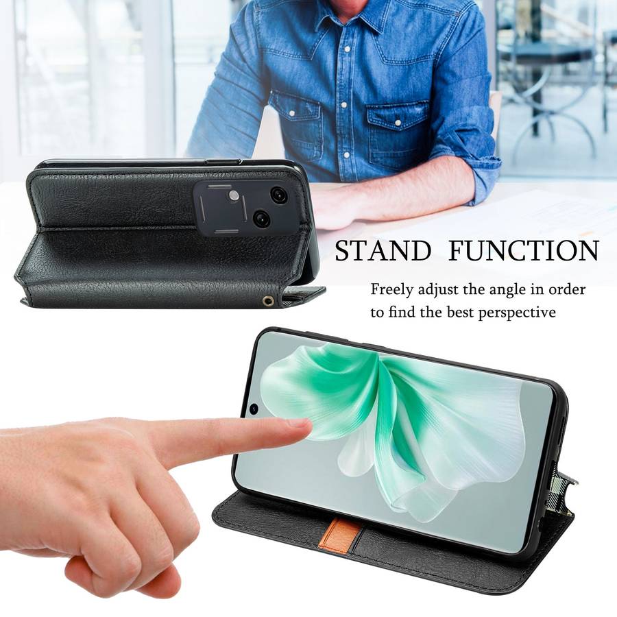 For vivo S18 Cubic Grid Pressed Magnetic Leather Phone Case(Blue)