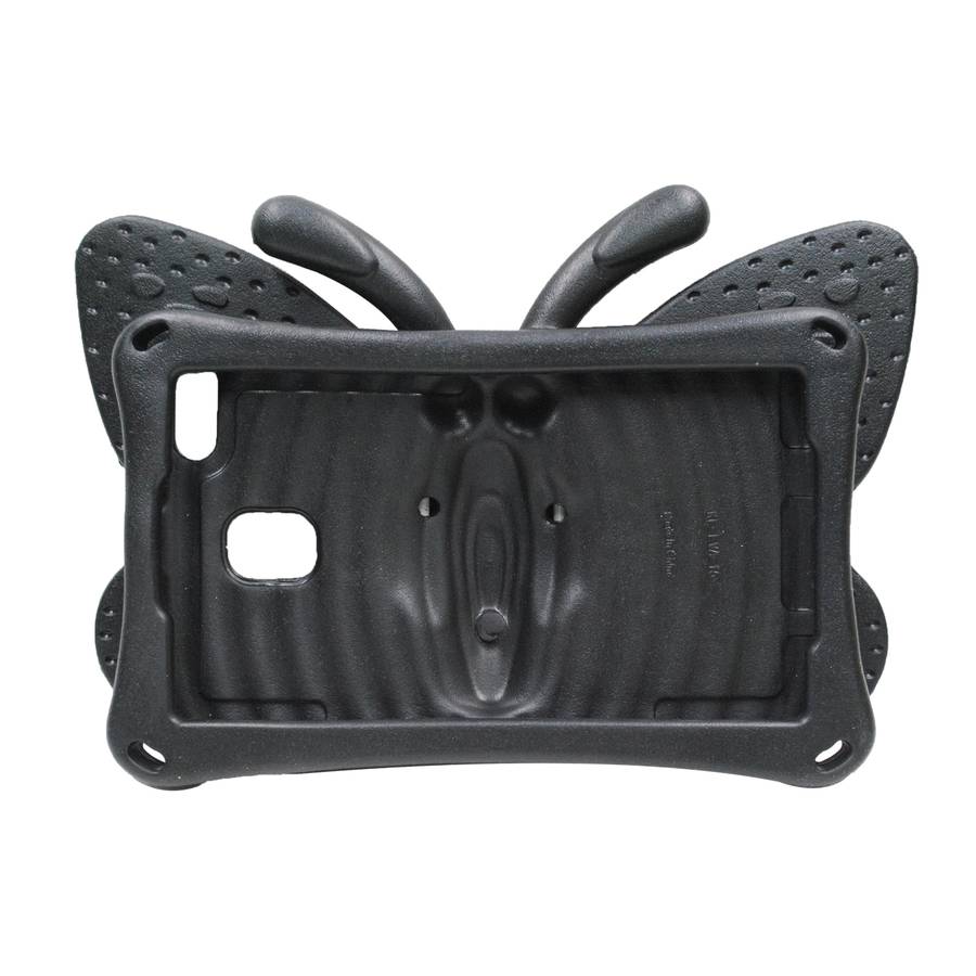 For Samsung Galaxy Tab A11 / A9 Butterfly Bracket Kids EVA Shockproof Tablet Case(Black)