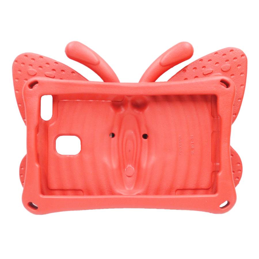 For Samsung Galaxy Tab A11 / A9 Butterfly Bracket Kids EVA Shockproof Tablet Case(Red)