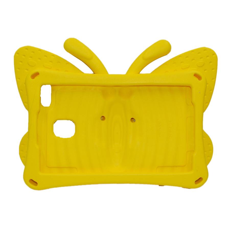 For Samsung Galaxy Tab A11 / A9 Butterfly Bracket Kids EVA Shockproof Tablet Case(Yellow)