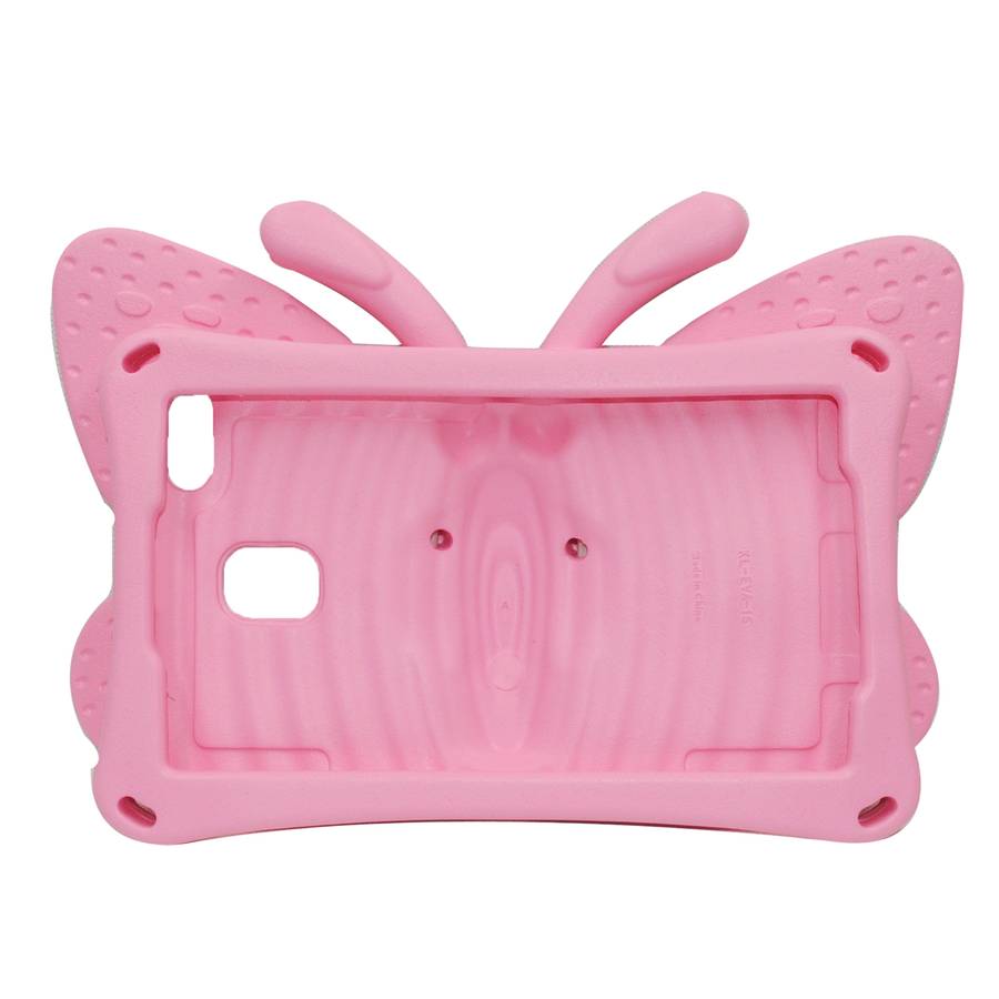 For Samsung Galaxy Tab A11 / A9 Butterfly Bracket Kids EVA Shockproof Tablet Case(Pink)