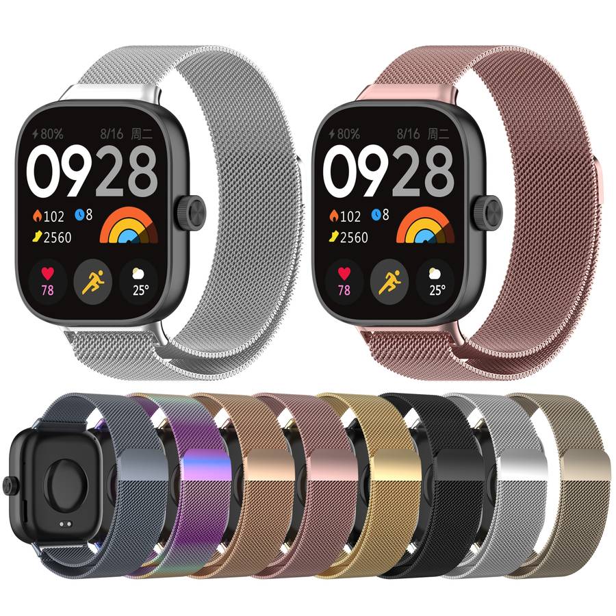 For Redmi Watch 4 Milan Magnetic Steel Mesh Watch Band(Silver)