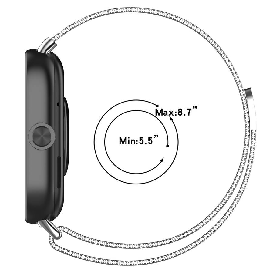 For Redmi Watch 4 Milan Magnetic Steel Mesh Watch Band(Silver)