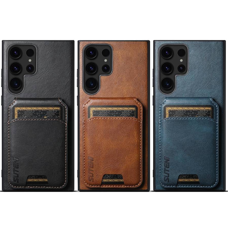 For Samsung Galaxy Note20 Ultra 5G Suteni H02 Leather Wallet Stand Back Phone Case(Brown)