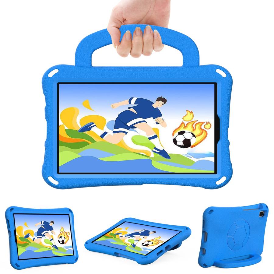 For Samsung Galaxy Tab A7 Lite 8.7 T220/T225 Handle Football Shaped EVA Shockproof Tabl ... (Blue)