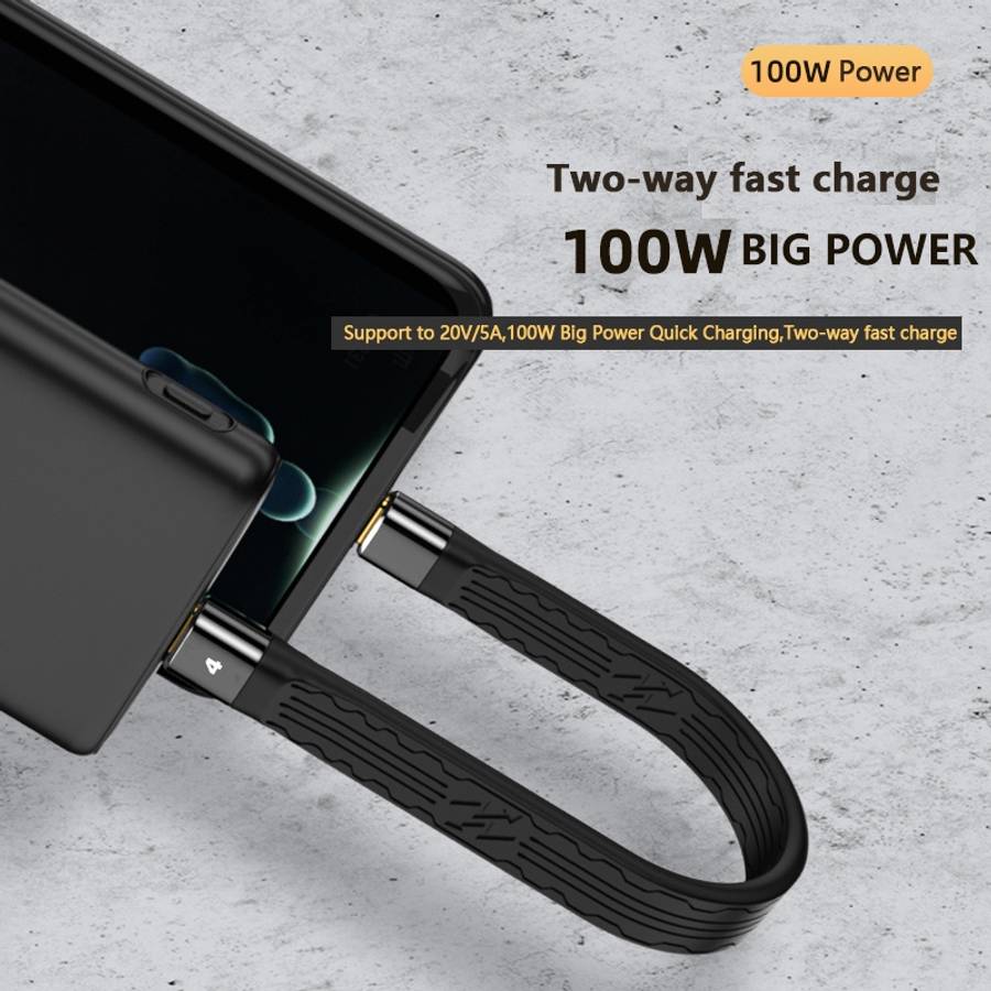 22cm Thunderbolt 4 USB-C / Type-C Male to Male PD 100W Charge FPC Data Cable
