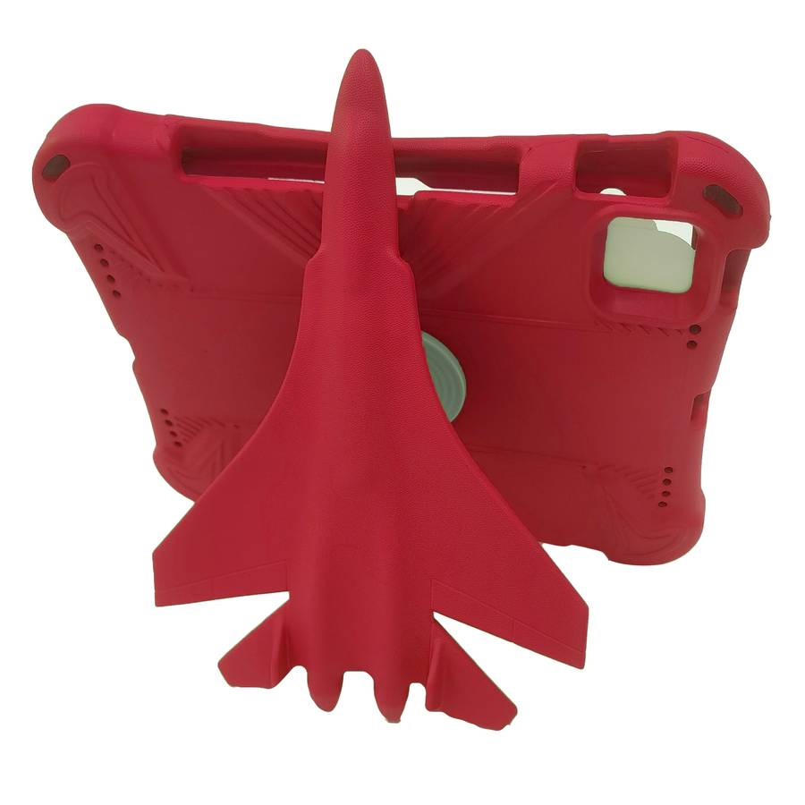 For iPad Air 2022 / 2020 10.9 360 Rotation Aircraft Holder EVA Shockproof Tablet Case(Red)